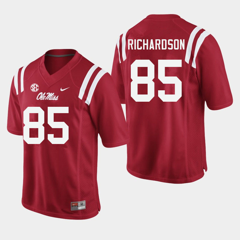 Jamar Richardson Ole Miss Rebels NCAA Men's Red #85 Stitched Limited College Football Jersey CLQ6858MR